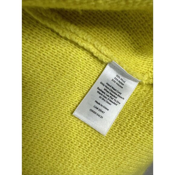 Women’s Talbots Cardigan Sweater Yellow Wool Blend Plus Size X - Picture 6 of 11